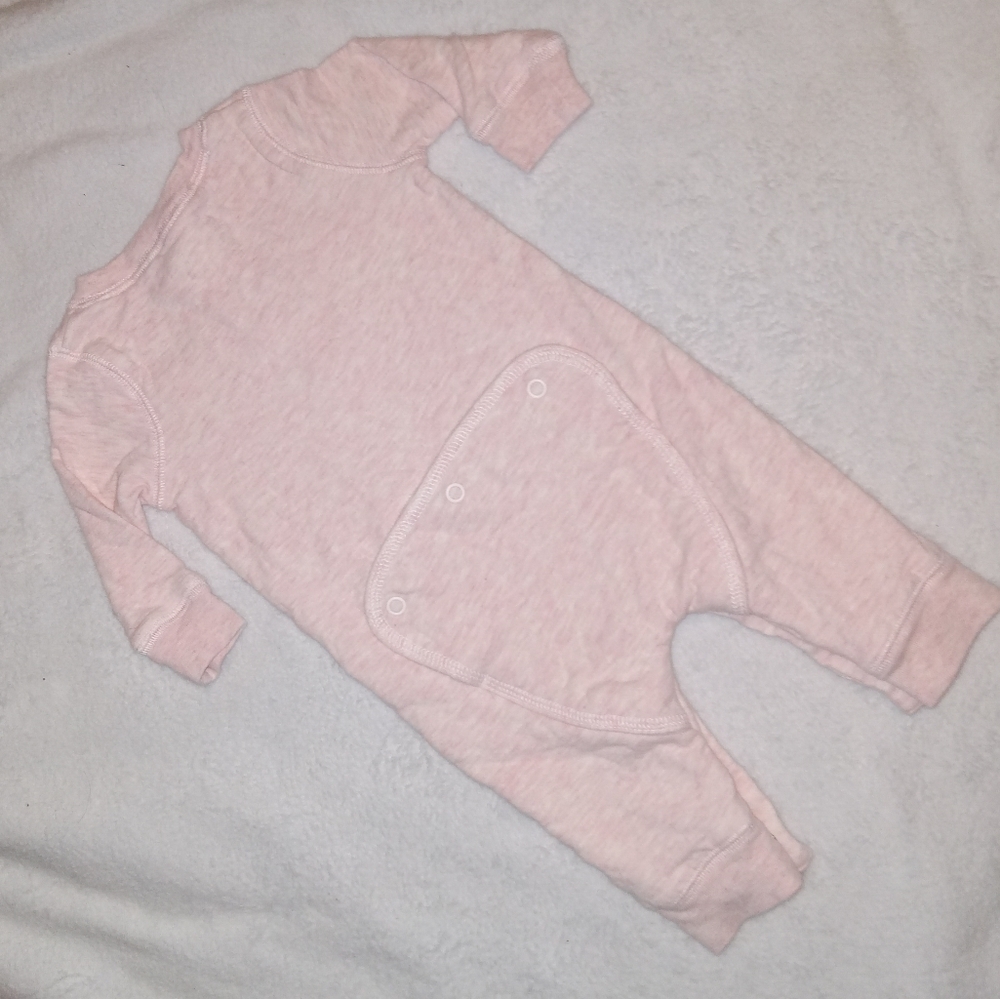 5 for $10 Oshkosh Heather Pink Longsleeve Jumper Footless Bodysuit 0-3M - Picture 5 of 5